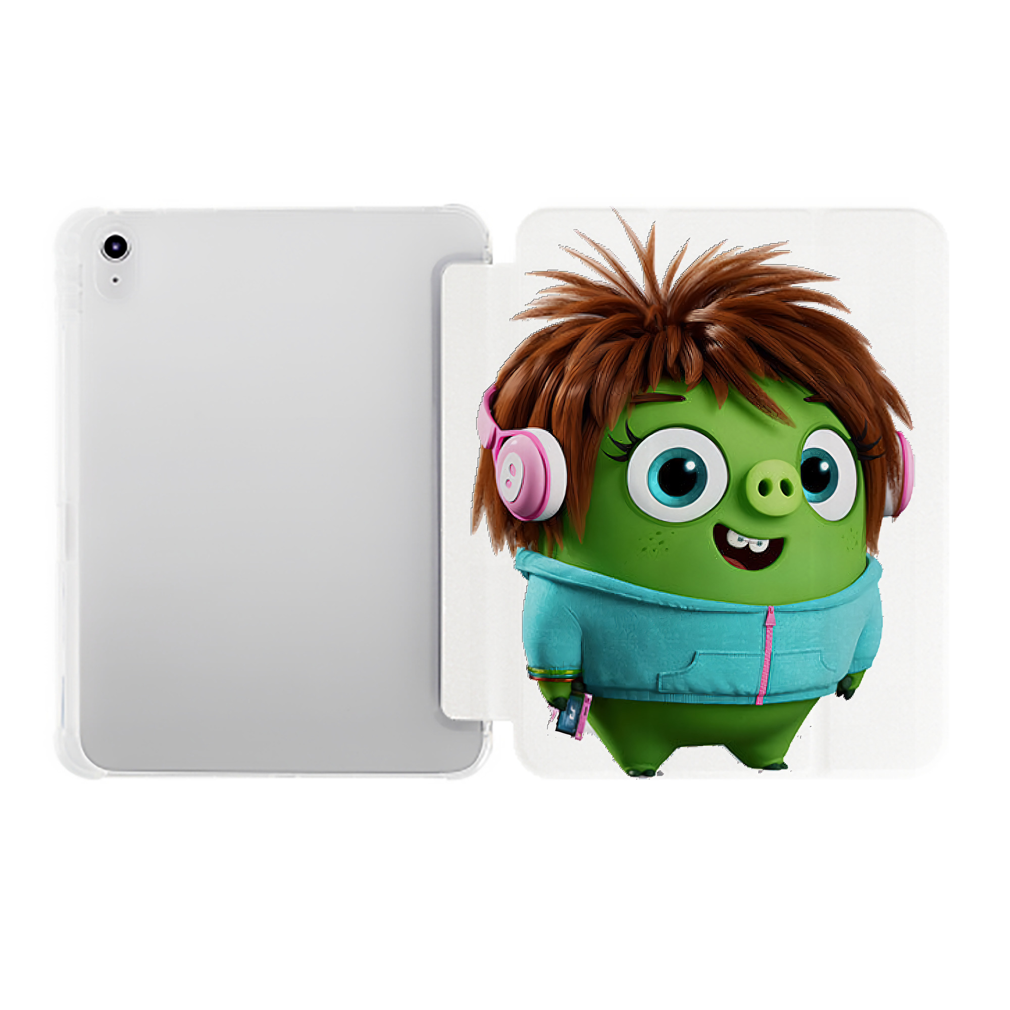 （画像用） Angry Birds アングリーバード IPad ケース ペン収納付き 三つ折りスタンド PUレザー×シリコン 対応機種9.5/10.5/10.9インチ